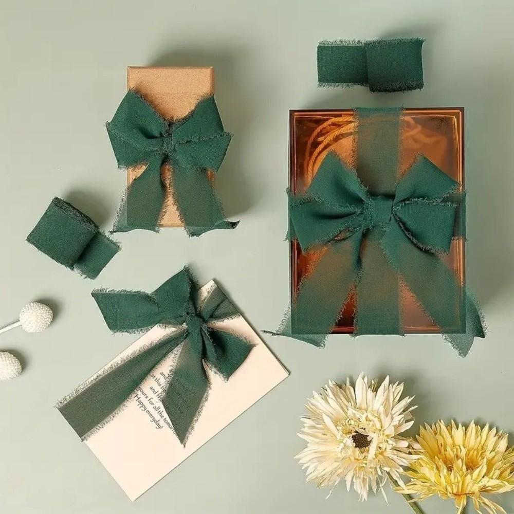 3 Rolls 5m Fringe Chiffon Silk Ribbon Handmade Hairy Chiffon Ribbon Chiffon Ribbon  Bridal Bouquets