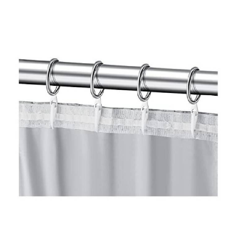Drapery Curtain Metal Hanging Rings With Plastic Hooks For Curtains Rods And