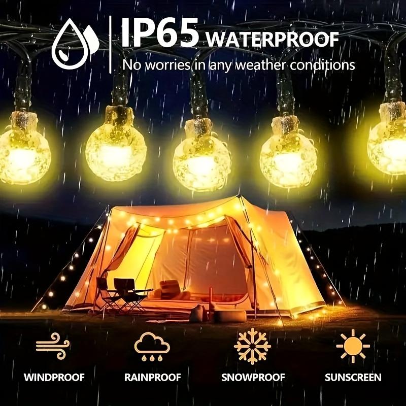 Solar Crystal Globe Light String 8 Lighting Modes Waterproof Bubble Balls Lamp For Outdoor Camping Garden Christmas Party Decor
