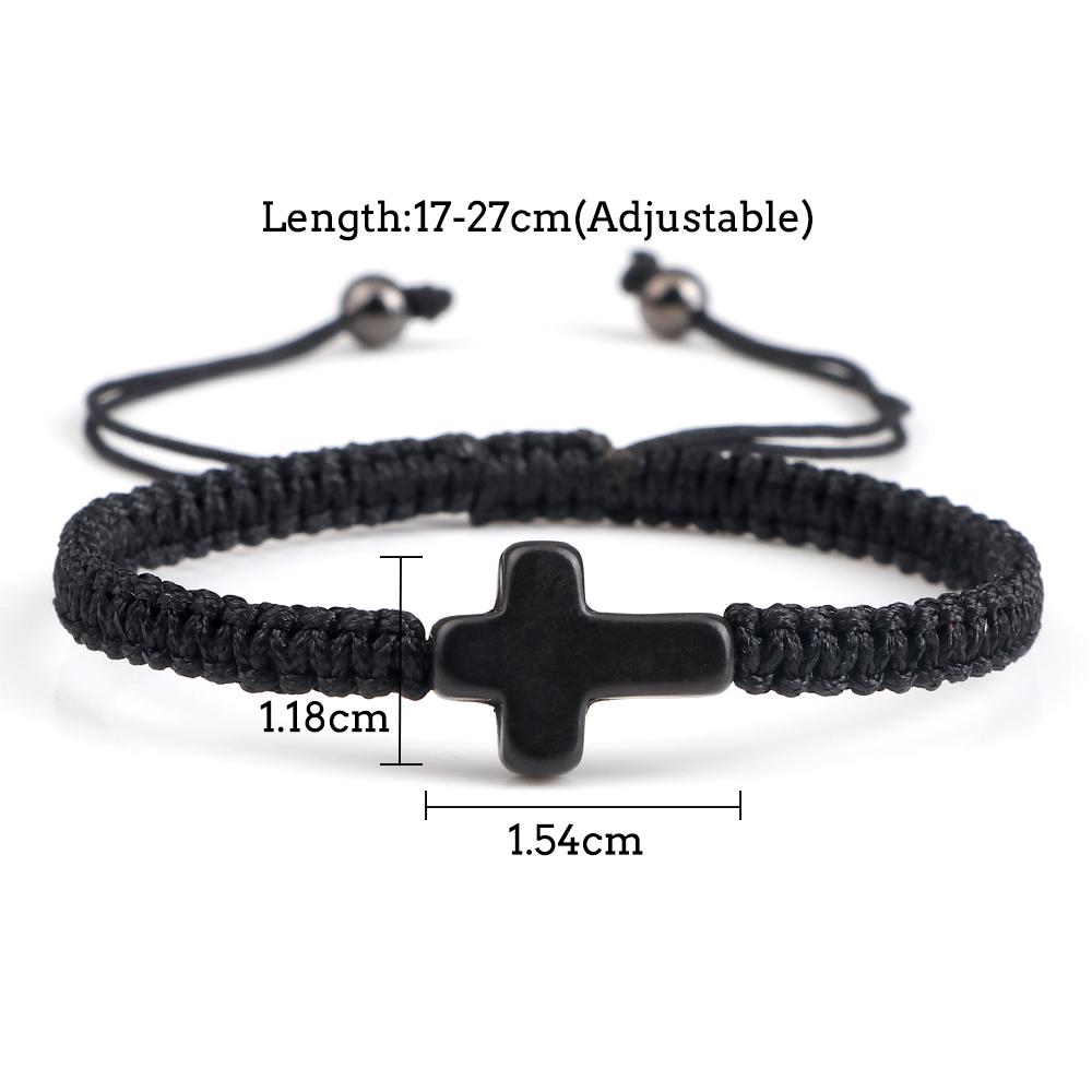 Neues Gebetskreuz Geflochtenes Armband Damen Herren Roter Nylonfaden Partnerarmbänder Verstellbar Yoga Heilung Armreif Kette Schmuck Geschenk