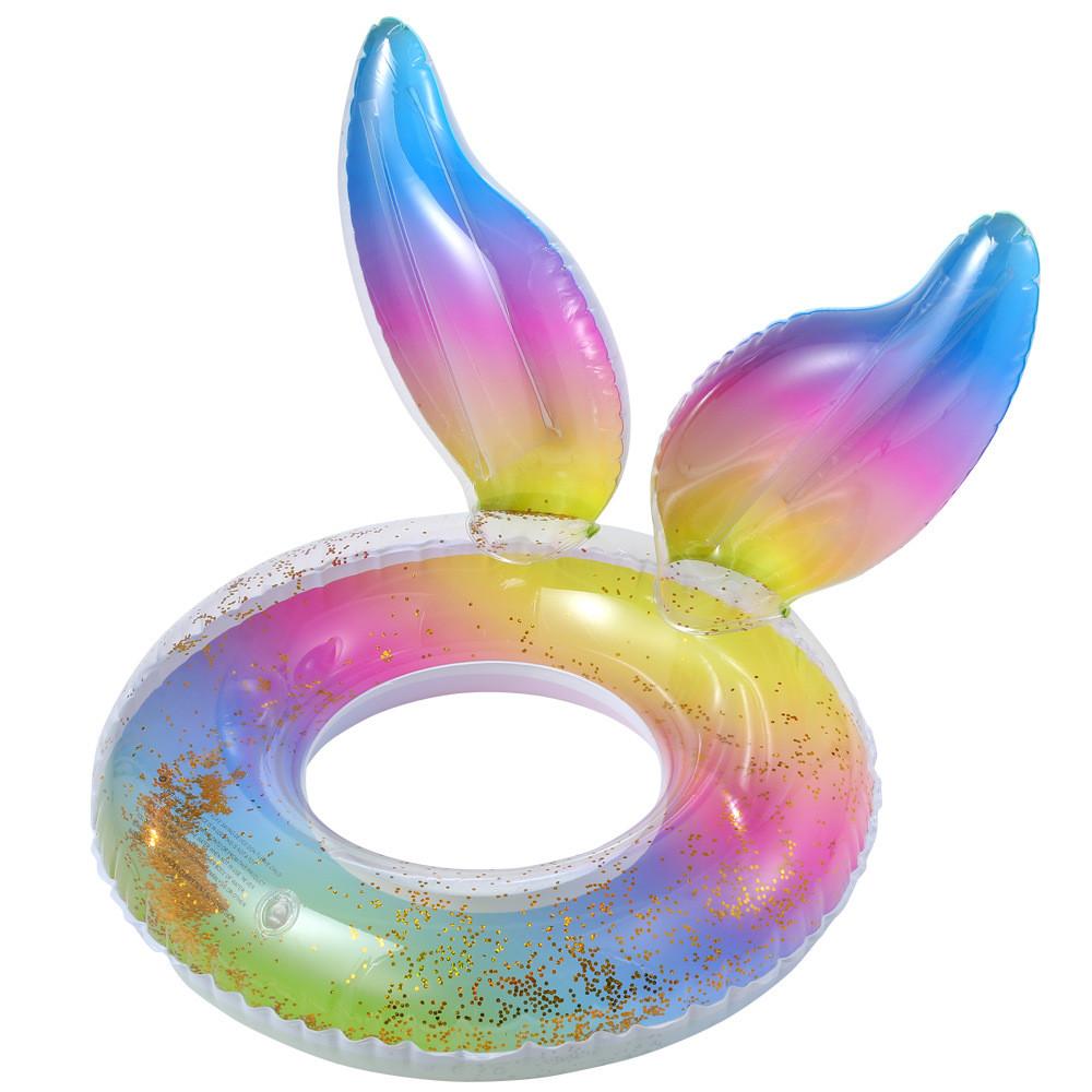 Bow Rabbit Ears Wings Mermaid Unicorn Design Thickened Swimming Ring Kid For