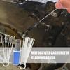Repair Tool For Carburetor - Airbrush Spray Gun Nozzle Cleaning Kit Cleaning Needles Brushes Remove Carbon Dirt Jet Cleaner H9M7