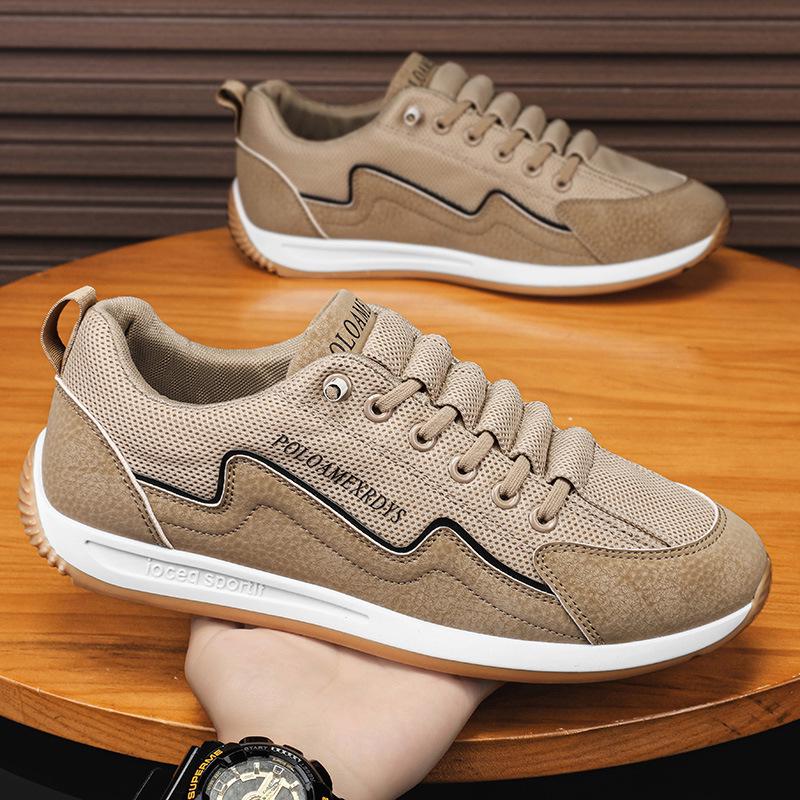 

Men s Summer 2025 Mesh Breathable Sports Shoes with Soft Sole 43 хаки