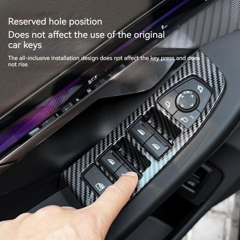 For BMW 5 Series G60 i5 2025-2025 Car inner door bowl Stickers Window Glass Lifting Buttons Panel Frame Cover Trim  Accessories
