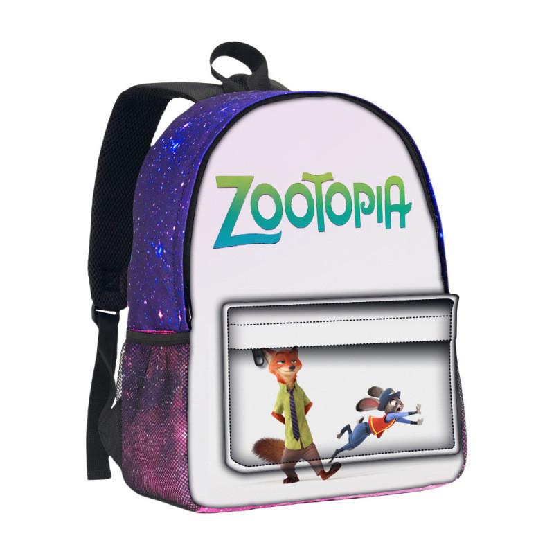Zootopia School Backpack With 3d Starry Sky Pattern And Large Capacity For Students