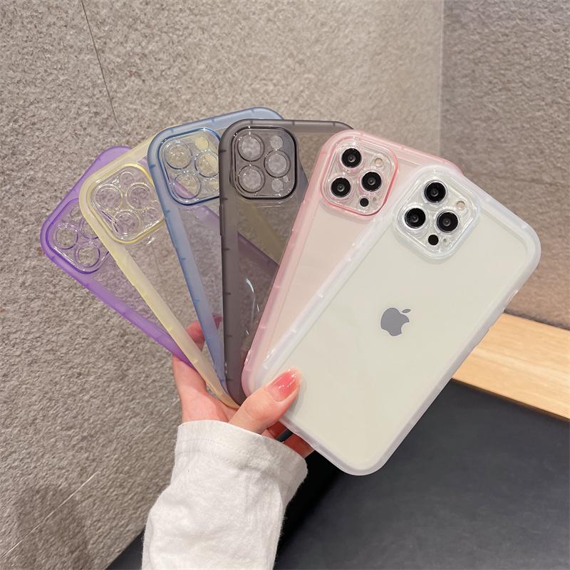 Air Buffer Transparent Camera Protection Phone Case For Iphone 14 13 Pro Max 11 12 Xs Xr X 14pro Max Shockproof Clear Oval Cover