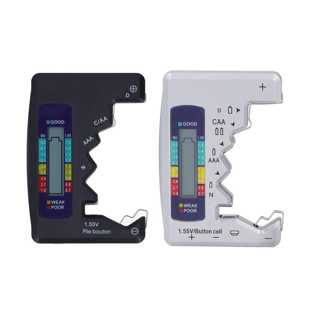 Button Cell Batteries Checker Indicator Digital Battery Tester Sturdy Eco Friendly LCD Screen Compact ABS for Metering