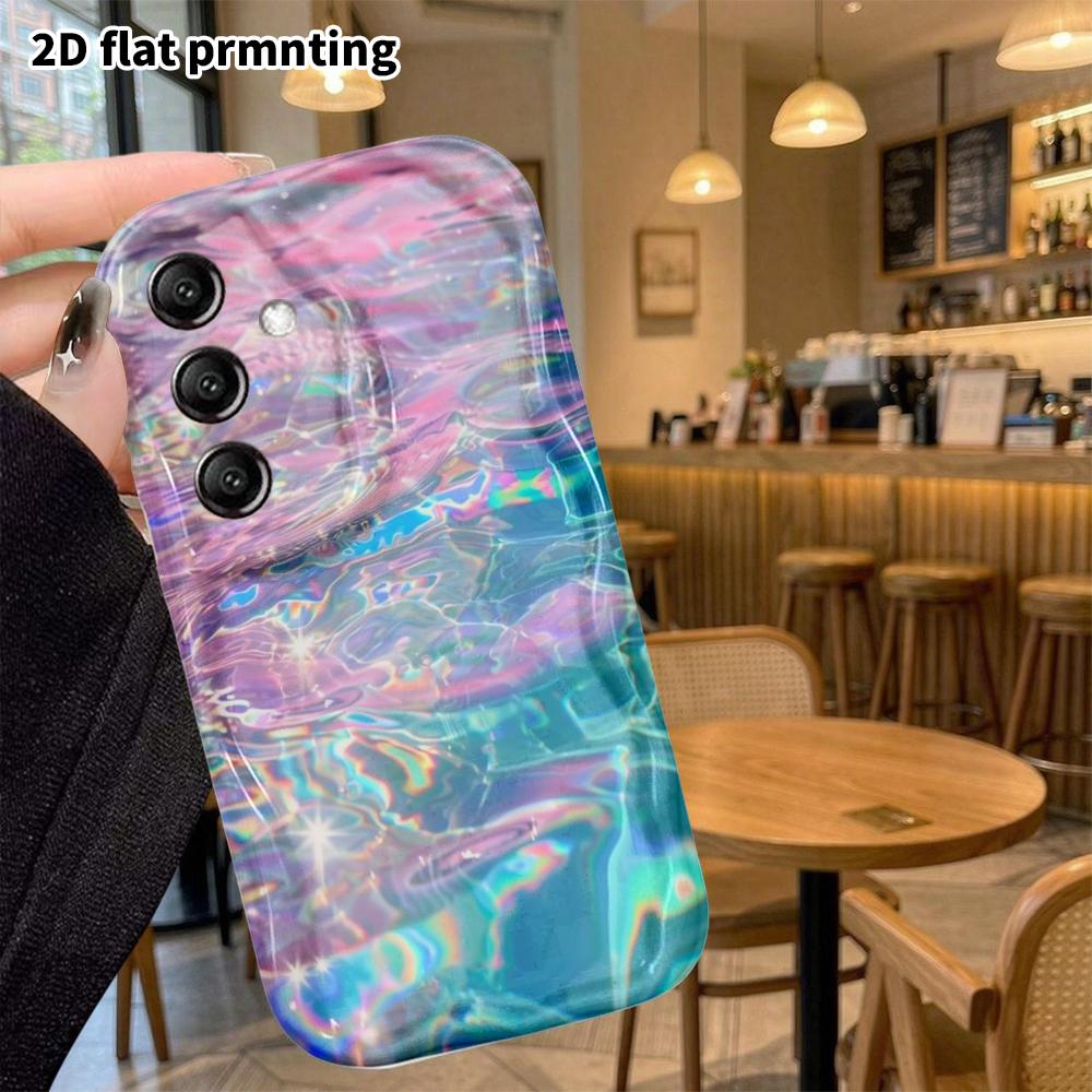 Phone Case: 2D Flat Samsung Galaxy A34 A35 M05 M06 S20 S22 S21 FE Plus 5G Protective Case, Shimmering Water Surface, Christmas and Halloween Gifts