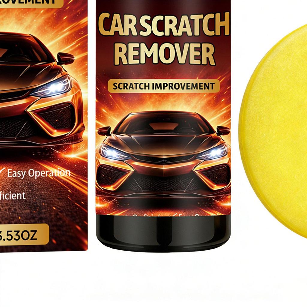Scratch Remover for Vehicles 100g Polishing Compound with Sponge Car Scratch Repair Kit for Light Oxidation Water Spots Paint