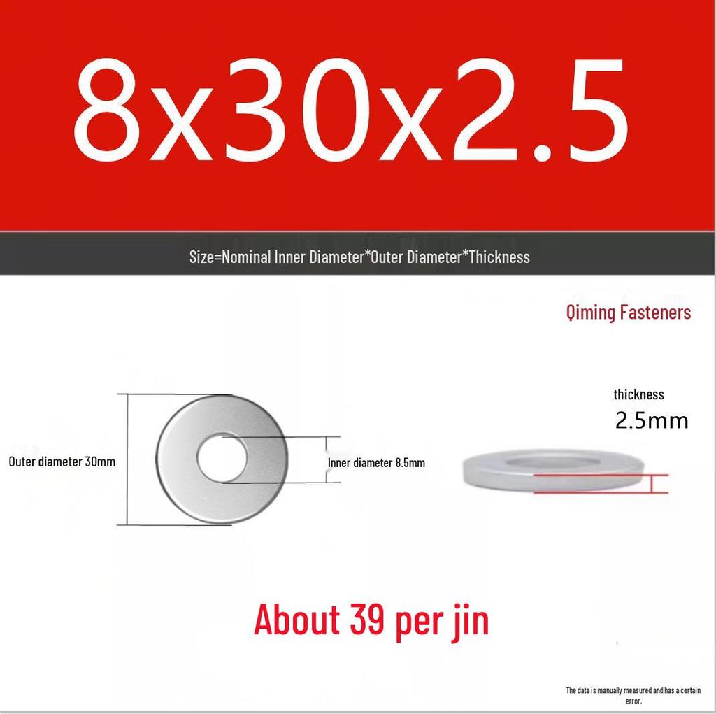 4.8 Grade Galvanized Iron Flat Washer M3-M40 Oversized Metal Screw Gasket Washer