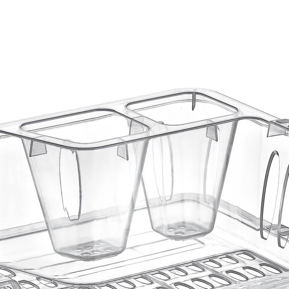 Ociekacz Suszarka na Naczynia Sztućce Talerze Stojąca Plastikowa 40x29 cm