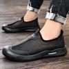Men's shoes casual shoes summer hollow polyurethane single shoes lazy one pedal sandals fashion versatile mesh shoes