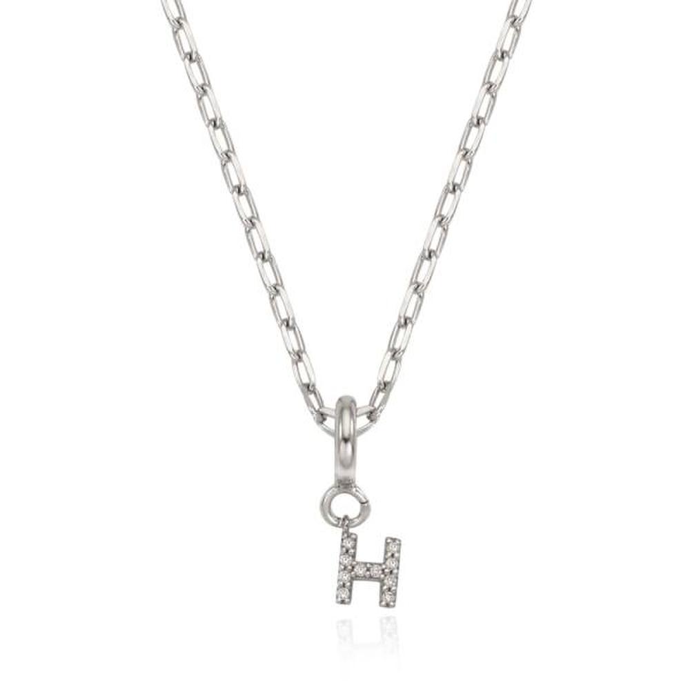 [Ost] My Initial Silver Drop Necklace (H)_Otn222811Qww