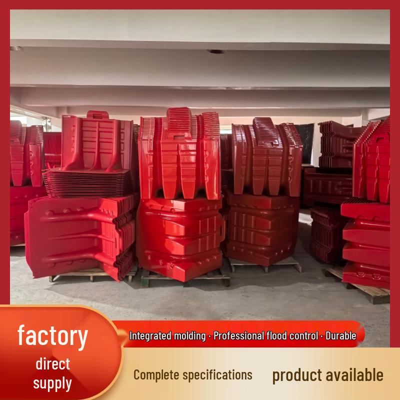ABS Red L-Shaped Flood Control Barrier for Underground Garages, Malls, and Municipal Entrances