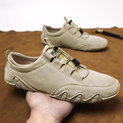 Atmungsaktive Herrenschuhe, Freizeitschuhe aus Leder für Herren, Bohnenschuhe,