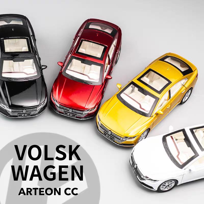 Volkswagen Arteon CC Sport Coupe Simulation Diecast & Toy Vehicles Sounds & Light Pull Back Car 1:32 Alloy Model Gifts For Children