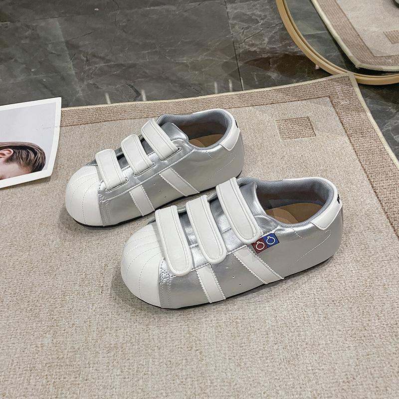 2025 new summer flat bottom height increase Forrest Gump shoes big head ugly cute sports and leisure shoes women's Velcro German training shoes