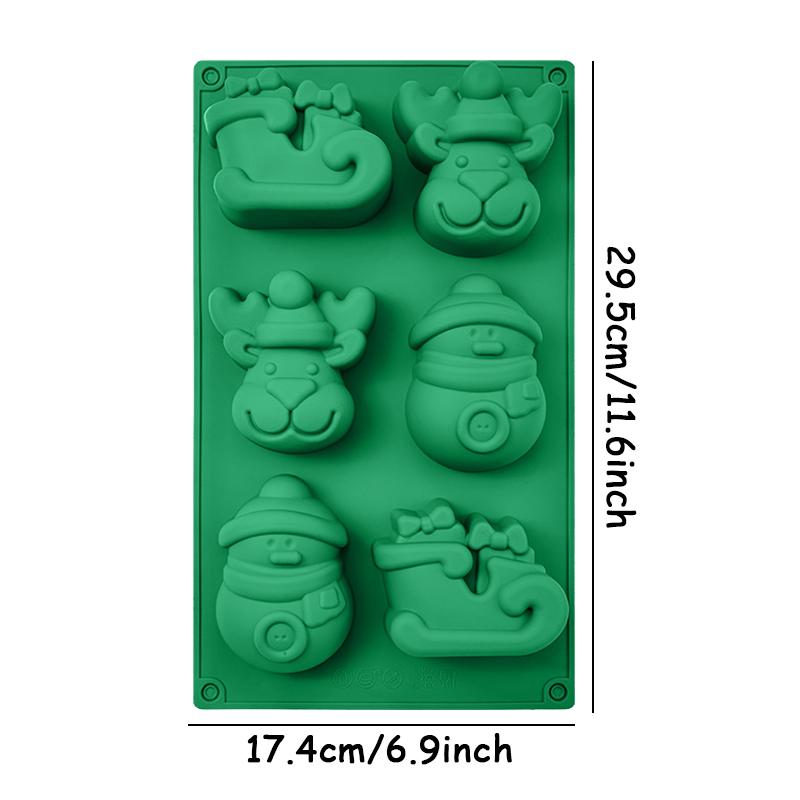 

Рождественские формы Снежинка Рождественская елка Звезды Лось Снеговик Форма Силиконовая форма Мини-пирожные Мыло Шоколад Конфеты Свечи Инструмент