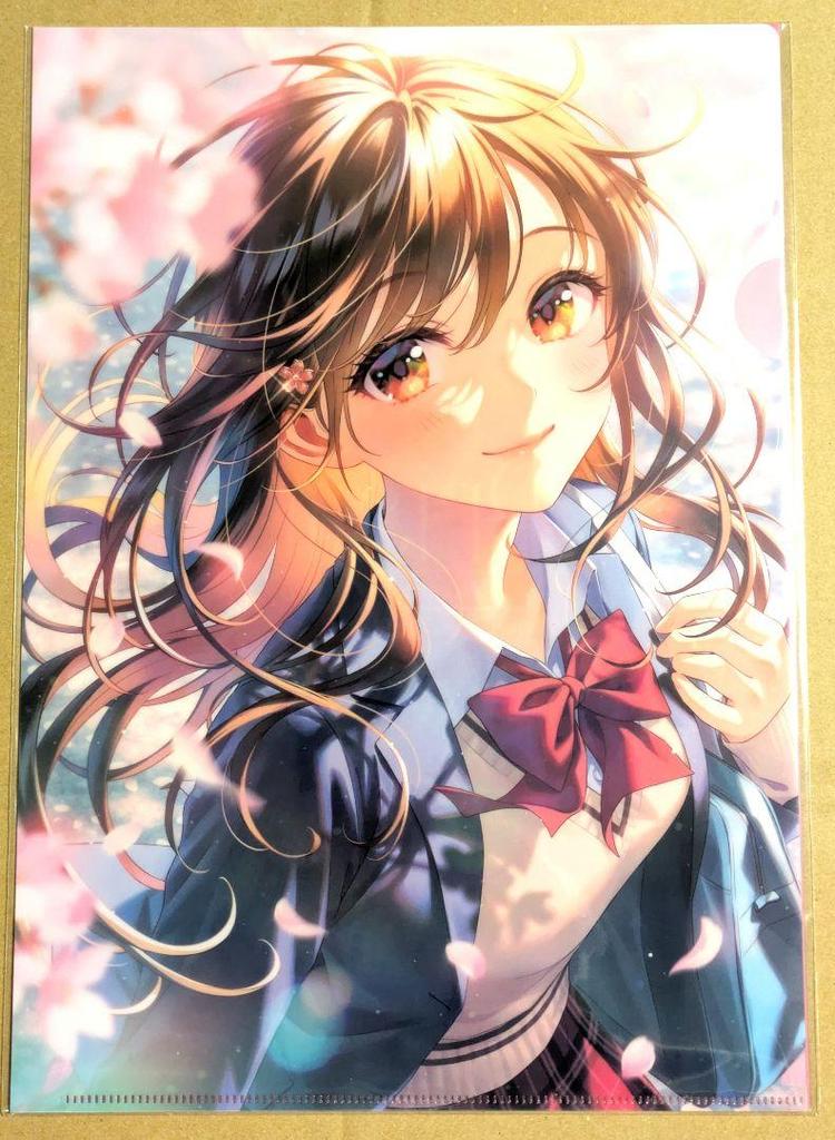 [USED] Prism Morikura En Art Collection Release Commemorative Illustration Exhibition Clear File Set of 2