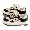 2025 Spring Niche Panda Black and White Ugly Cute Little White Shoes Children Platform Versatile Leisure Students Running Board Shoes Tide