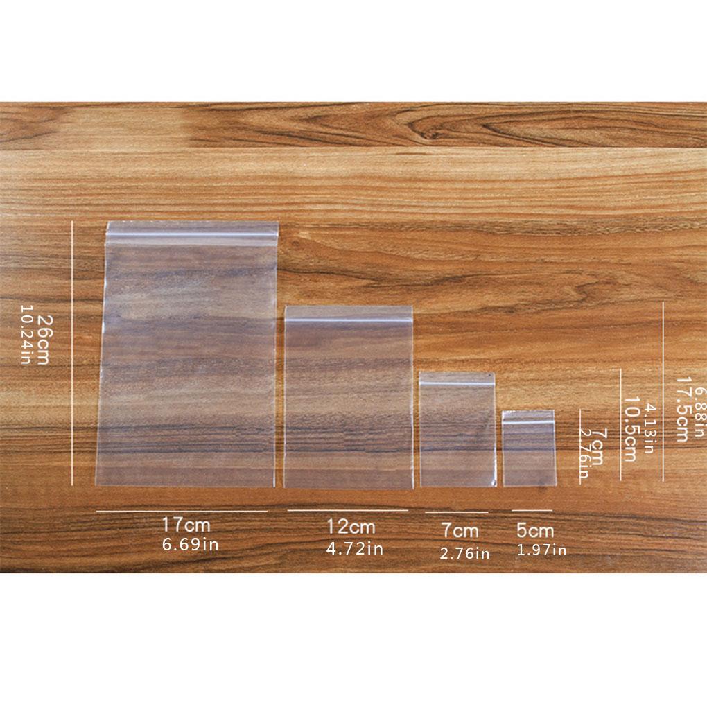 100pcs Bags Clear Food Storage Package Jewelry Packing Reclosable Vacuum Fresh Keeping Pouch