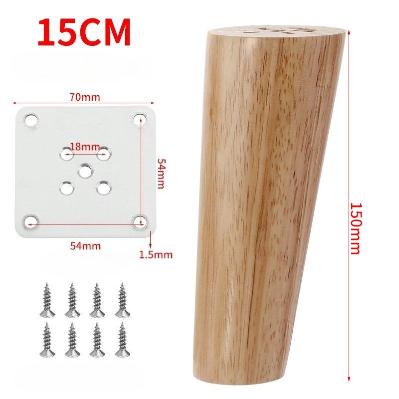 4pack Natural Solid Wood Furniture Leg Table Feets Wooden Cabinet Table Legs Fashion Furniture Hardware Replacement for Sofa Bed