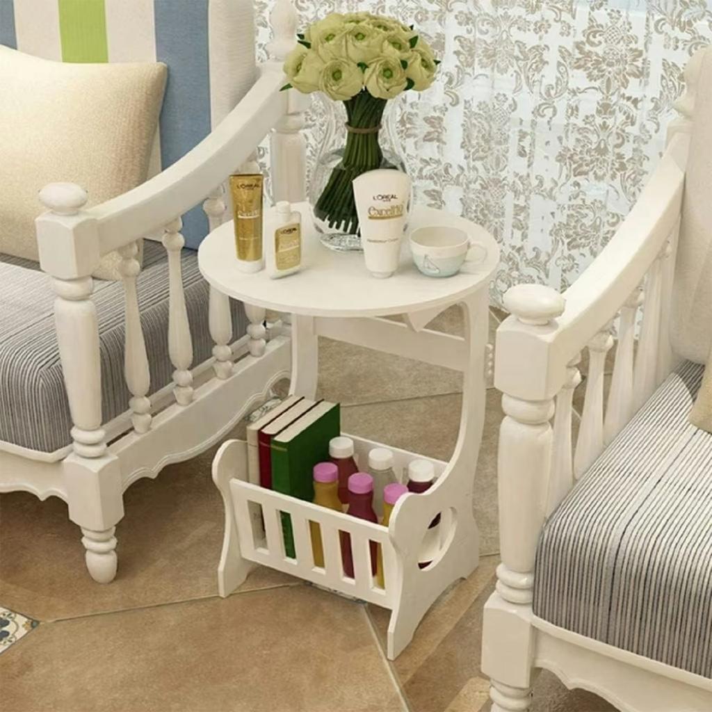 22 X 20 X 44cm Mini Round Side Table Nightstand End Table for Living Room Bedroom Space Saving