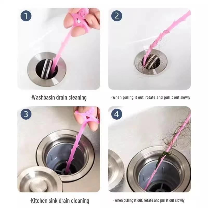 **Novinka 6 0.01 Kanalizační a umyvadlový čistič vlasů**: Účinně odstraňuje vlasové ucpávky z potrubí a odpadů.