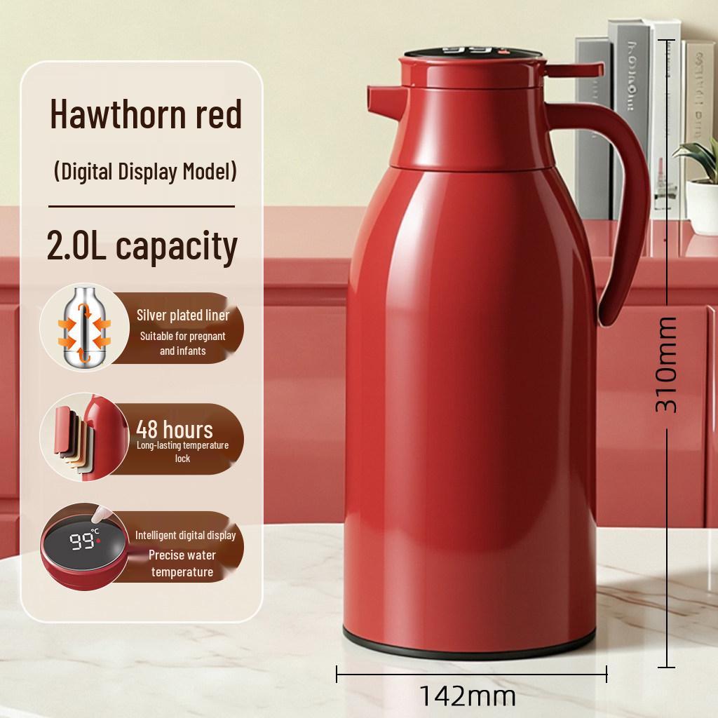 2026 Red Wedding Thermos Set: Large Capacity Household Pair for Dowry and Warm Water.