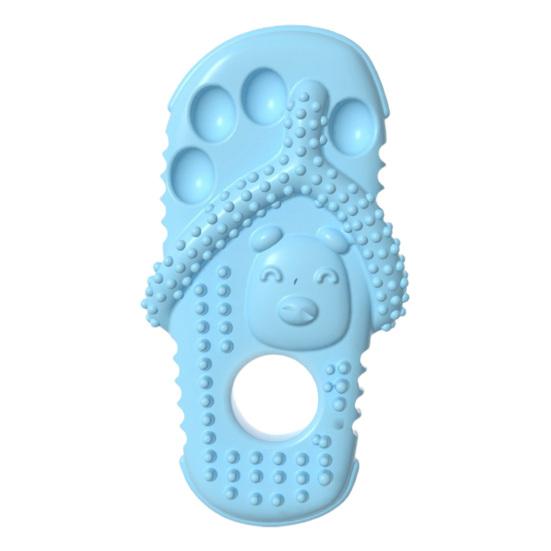 

Игрушка для прорезывания зубов у домашних животных Милая игрушка в форме тапочка для собак Мягкие жевательные игрушки для домашних животных светло-синий