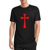 Soft Cotton Short Sleeve T-Shirt Casual Fit Cross Knights Templar Shirt