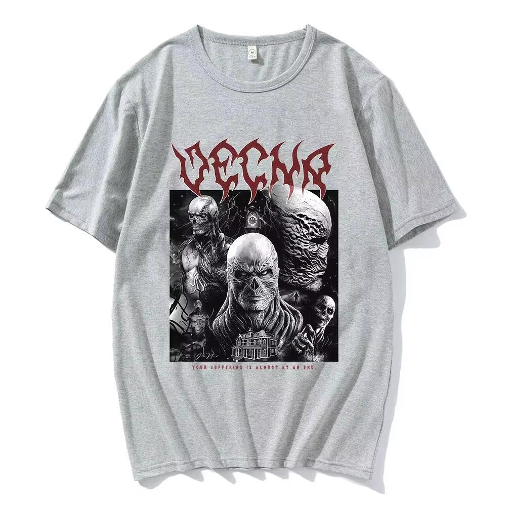 TV Drama Stranger Vecna 001 Henry Creel Graphics Cotton Tshirt Unisex Vintage Fashion Short Sleeve Unisexs Shirt Fan Gifts