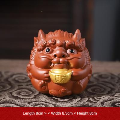 Guochao Seramik Pixiu Micai Heykel Sanat Süsü Ofis Çay Odası Şanslı Dekoratif El Sanatları
