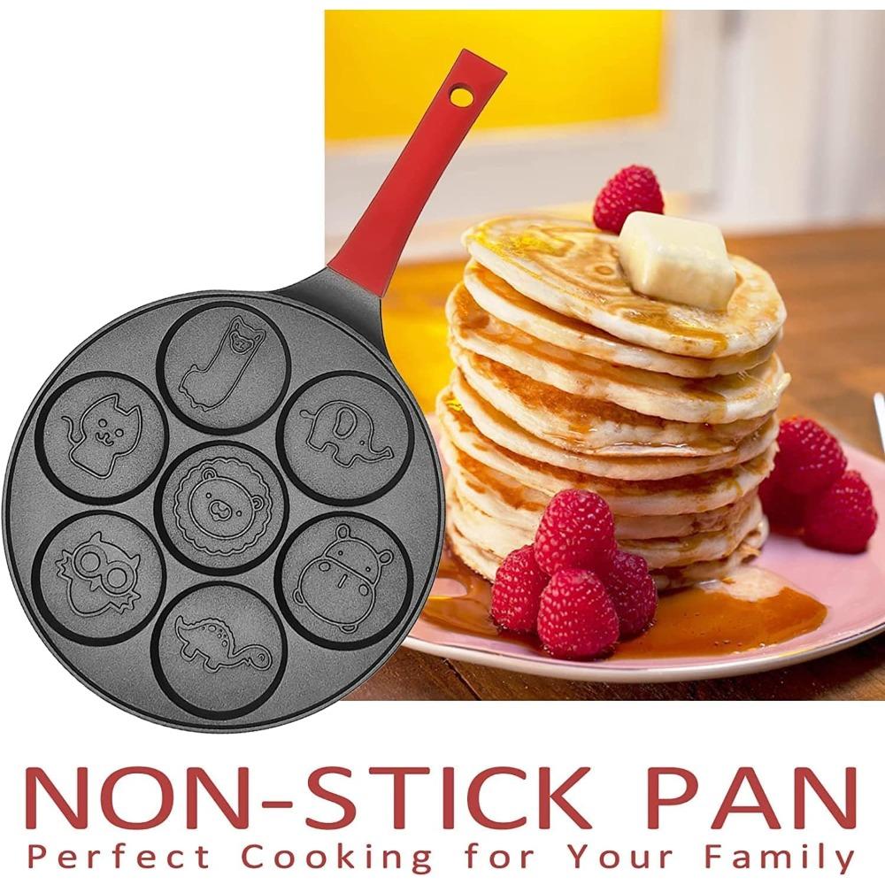 1Pcs Seven Hole Egg Pan Pancake Pan Breakfast Egg Roll Non Stick Pan Animal Waffle Machine Omelet Crepe Mini Mold Pan