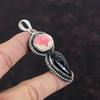 Rhodochrosite Pendant Psilomelane Pendant 925 Sterling Silver Pendant Handmade Jewelry Genuine Gemstone Pendant Vintage Jewelry Gift For Him
