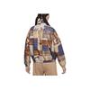Nike Sportswear Plaid Patchwork Loose Stand Collar Long Sleeve Cotton Jacket Women Jackets Dark-Fossil-Brown FV3975-282