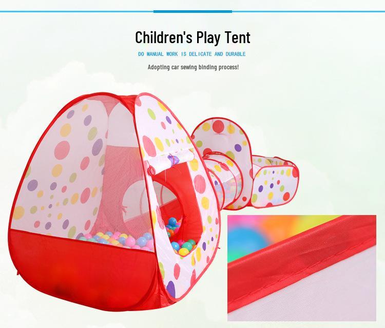 3-in-1 Kids' Yurt Play Tent and Tunnel Set for Indoor/Outdoor Use