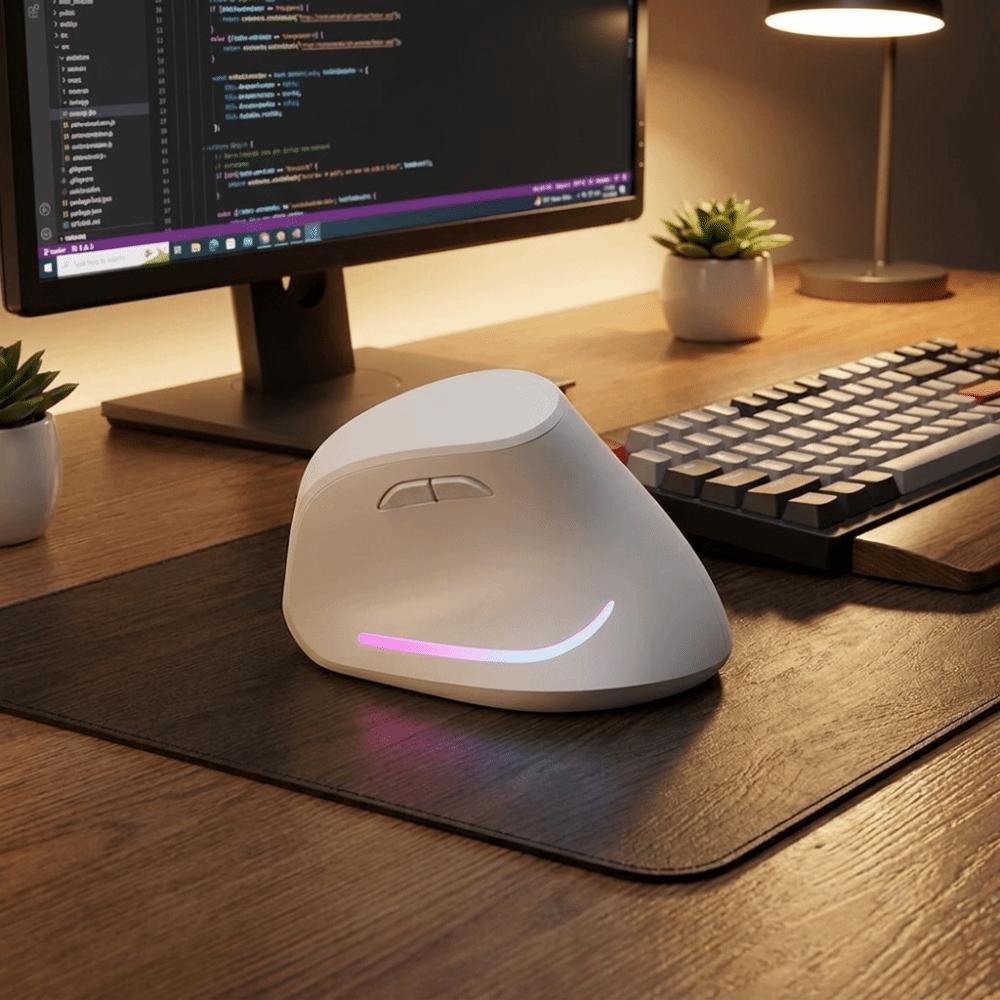 Ergonomic Vertical Mouse Rechargeable Wireless Mouse Ergonomic Design Mute Mouse Computer Use
