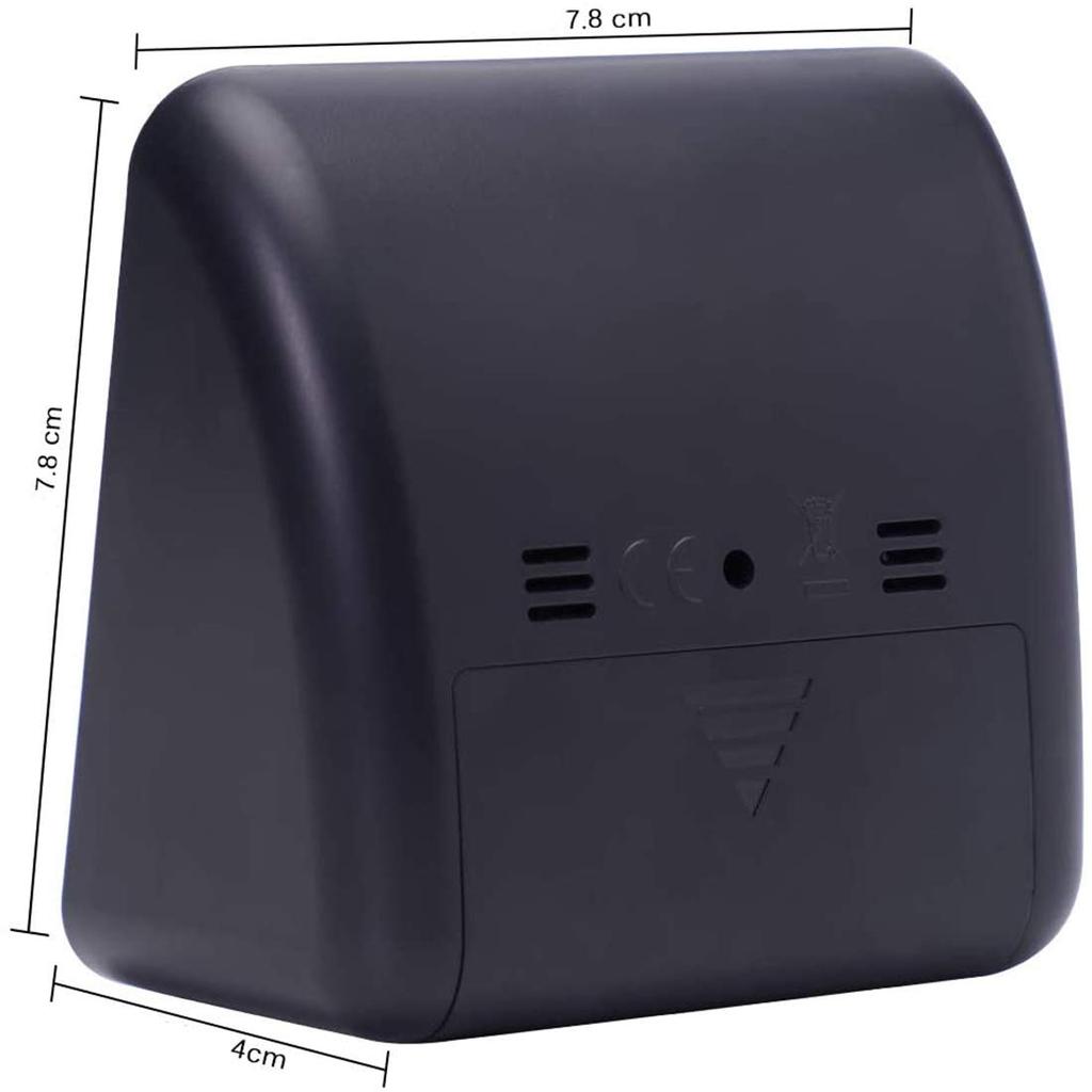 LivingHall Kitchen 60-Minute Visual Timer, Silent Timer for Kids and Adults, Time Management Tool (Black, 7.8cm X 7.8cm X 4cm)