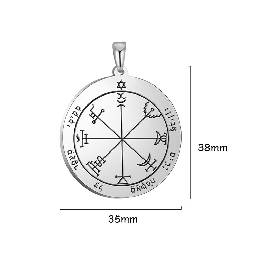 Dawapara Pentagrama lui Jupiter Talismanul lui Solomon Dobândirea Gloriei și a Bogățiilor Pandantiv DIY pentru Colier Accesorii din Oțel Inoxidabil