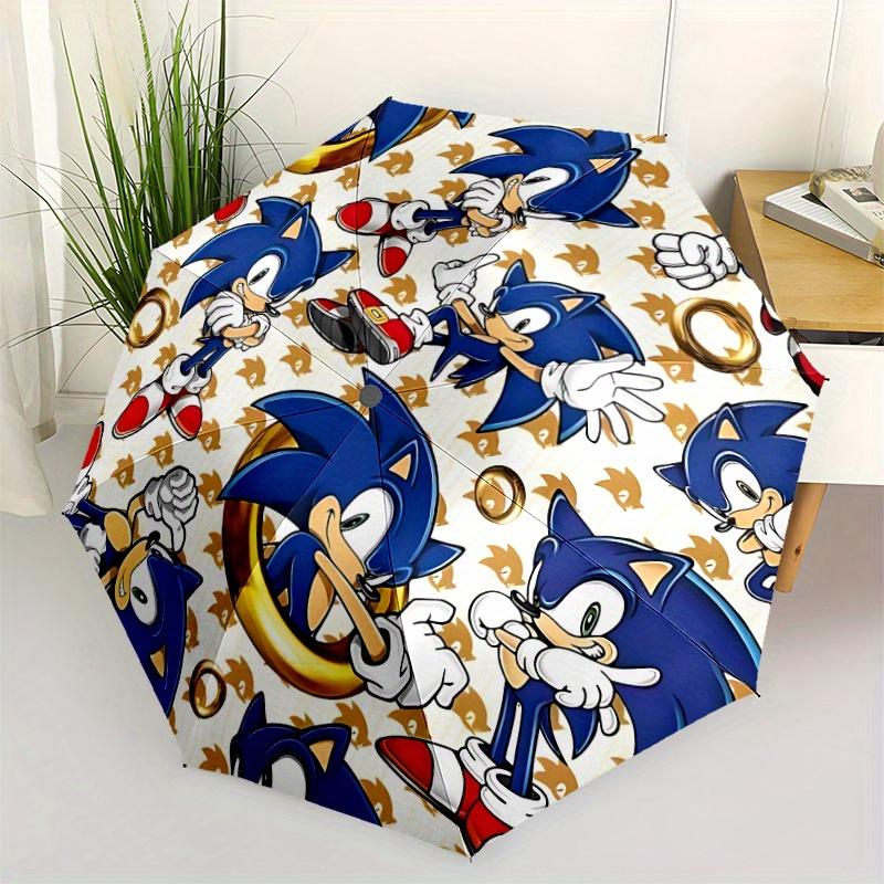 1pc Sonic the Hedgehog Automatic Umbrella 8-Bone Design Compact Gear for Outdoor Travel, Perfect Gift for Friends or Family yy280828118