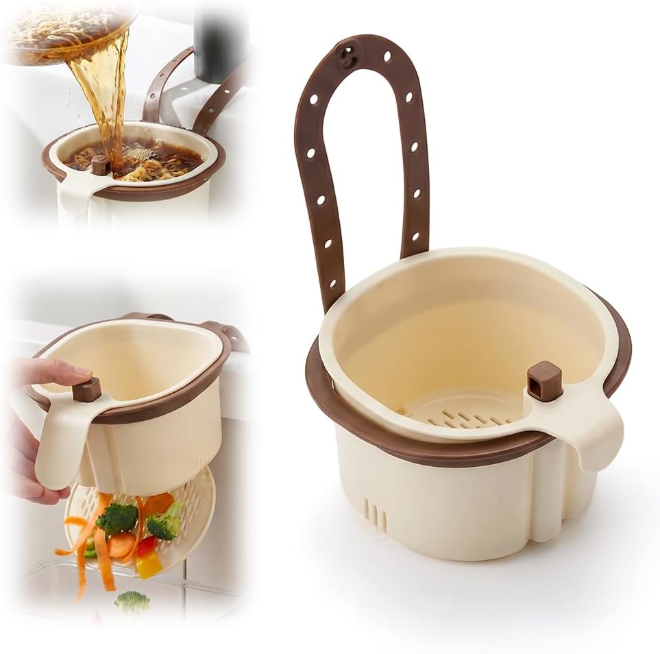 Multifunctional Self Cleaning Kitchen Sink Strainer Baskets Durable Faucet Hanging Press Automatic Dumping Drain Filter Baskets