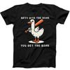 Mess With The Honk You Get The Bonk Goose Duck Funny Gift Black T Shirt 211