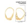 IngeSight.Z Übertriebene Unregelmäßige Geometrische Hohl-Steckohrringe Damen Kreativ Vintage Goldfarbe Piercing Ohrring Schmuck Dame