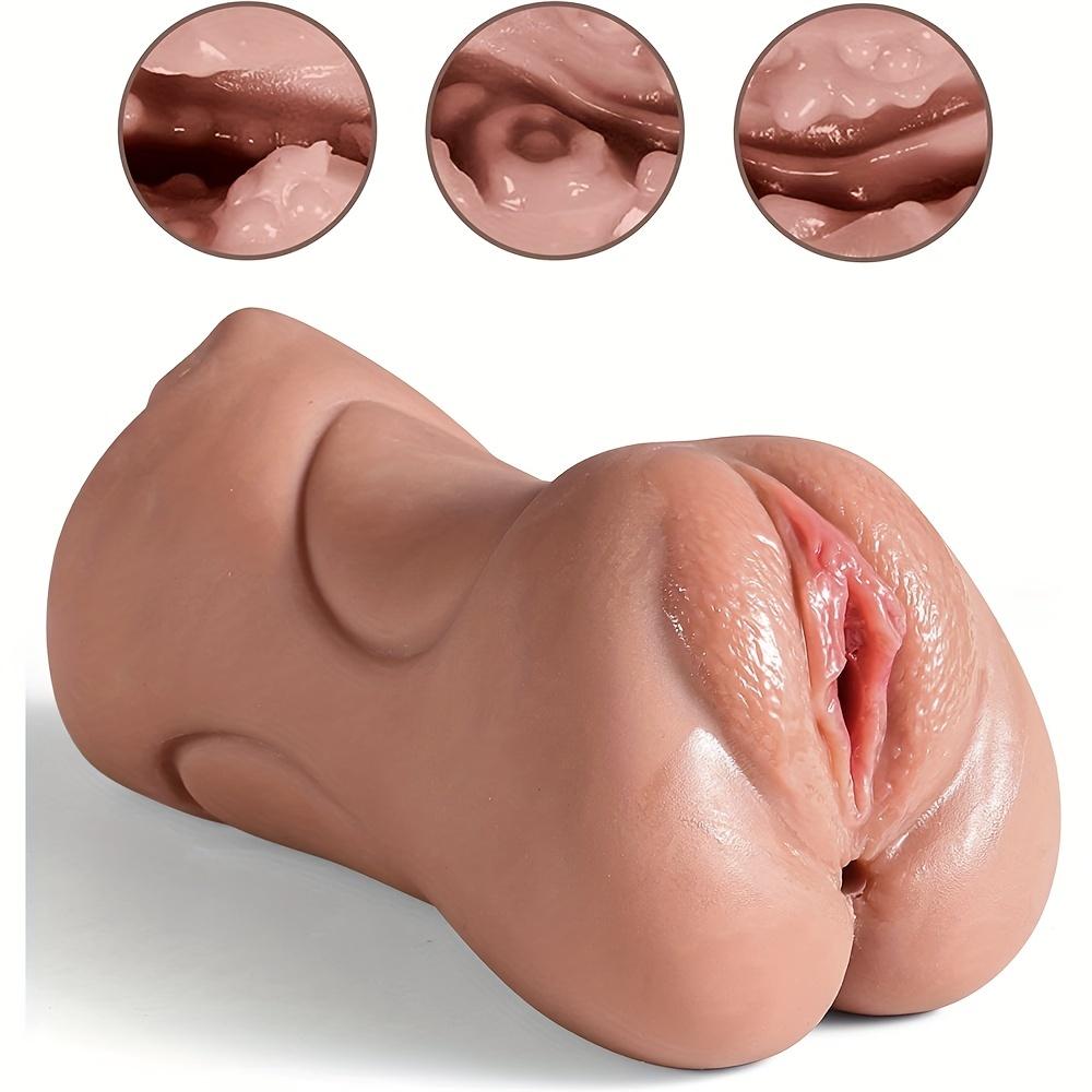 Munn Tunge teksturert vagina og stram anus for mannlige onaner sexleketøy for menn med 3D realistisk vagina bærbar sexdukke voksen sexleketøy