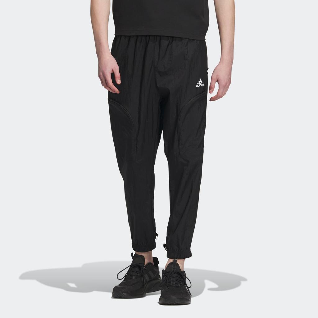 Adidas St Gf Wv Pnt Striped Logo Tapered Sports Pants Men Pants Black IA8121