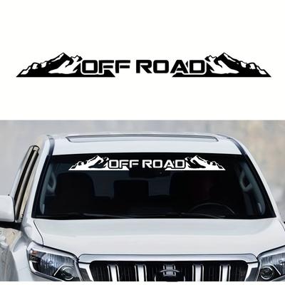 Autocollants imperméables pour pare-brise avant et arrière de voiture tout-terrain 4x4, pare-brise tout-terrain, bannière, autocollant pour fenêtre