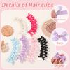 30 Stück/Set Mini Schleifchen Haarspangen für Frauen Mädchen Süß Lieblich Buntes Band Geflochtene Haarnadeln Kopfschmuck Haaraccessoires