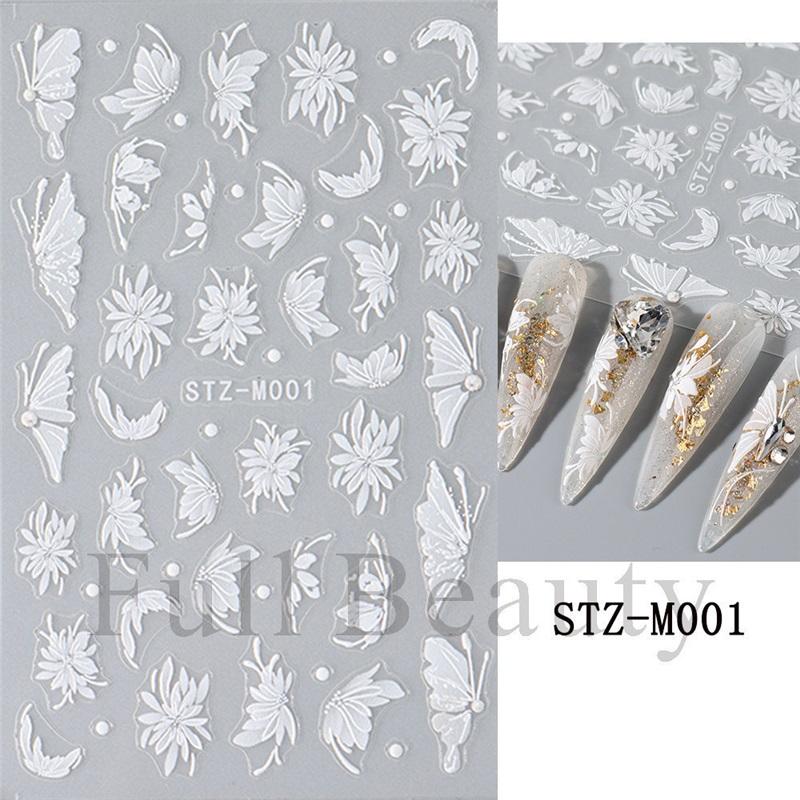 New nail art stickers Halloween micro-engraved love spider web spider skull funny cartoon nail art stickers