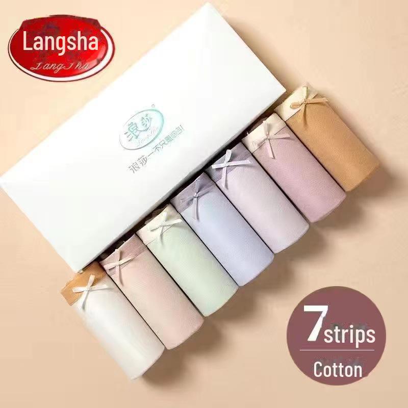 

Женские хлопковые трусы со средней посадкой Langsha - Летний милый японский стиль XXL